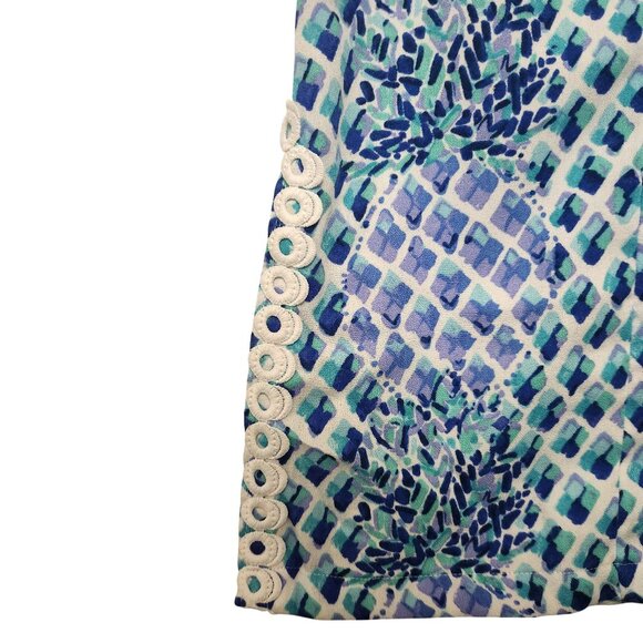 Lilly Pulitzer Girls Jane Shift Dress Size 3 Coastal Pineapple - Picture 6 of 11